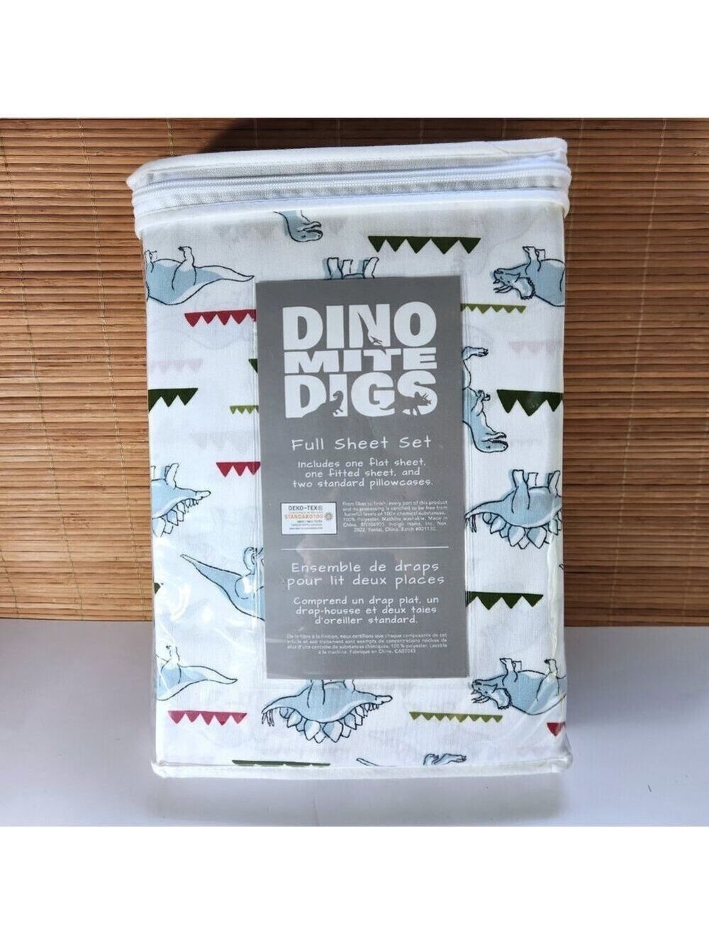 Dinosaur Full Sheet Set Dino Mite Digs Kids Bedding Indigo Home Chemical Tested